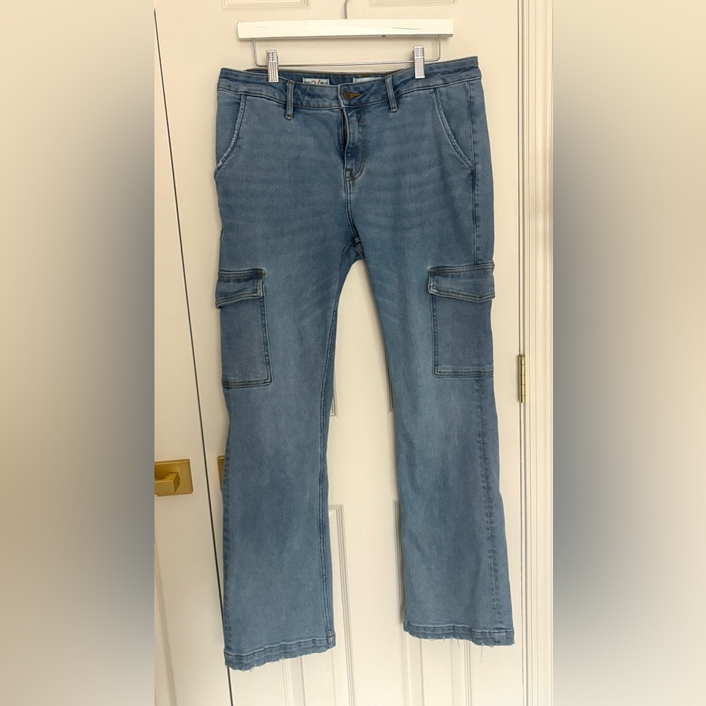 Vigoss Blue Cargo Pocket Bootcut Jeans 32x32 Women’se Cargo Jeans